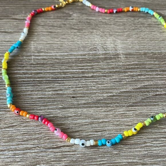 Colorful Beaded Necklace N1026 - Picture 3 of 4